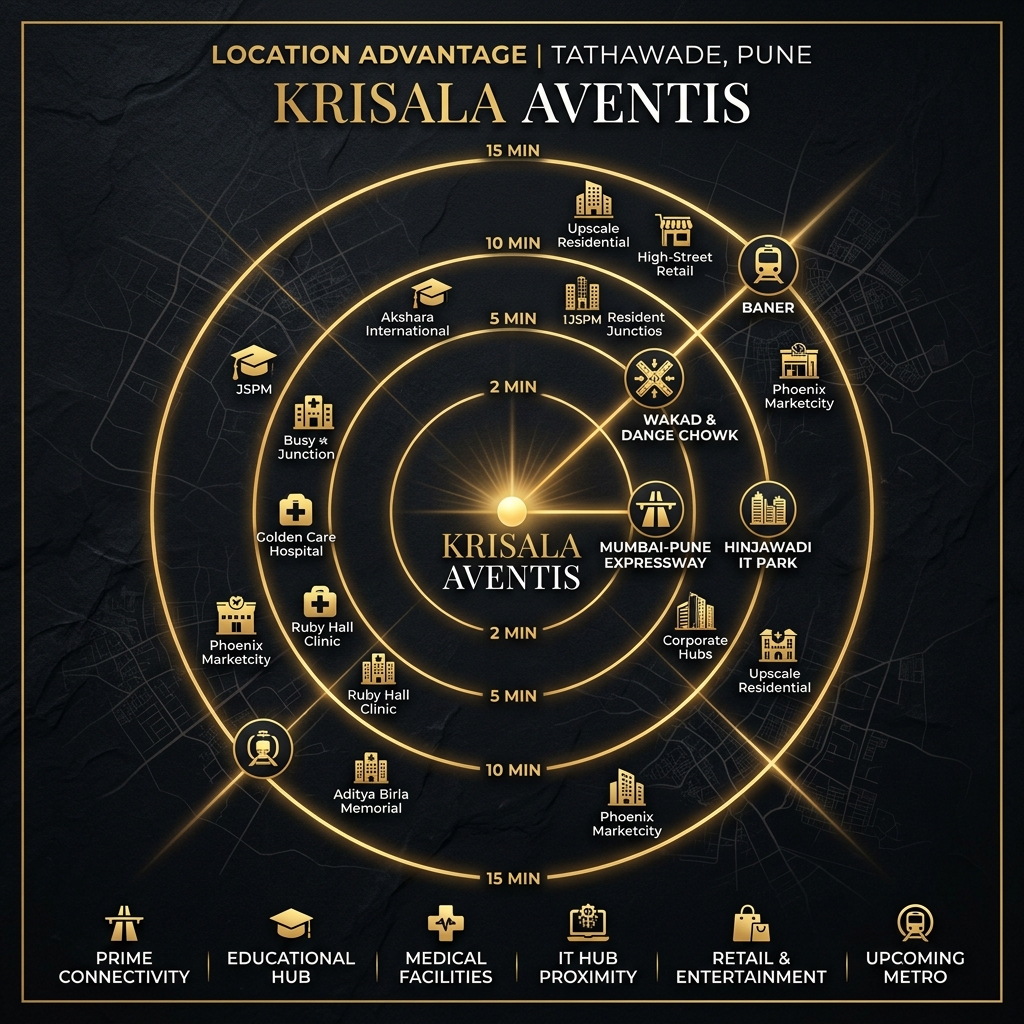 Krisala Aventis Tathawade Location Map — Strategic Connectivity Hinjewadi and Highway