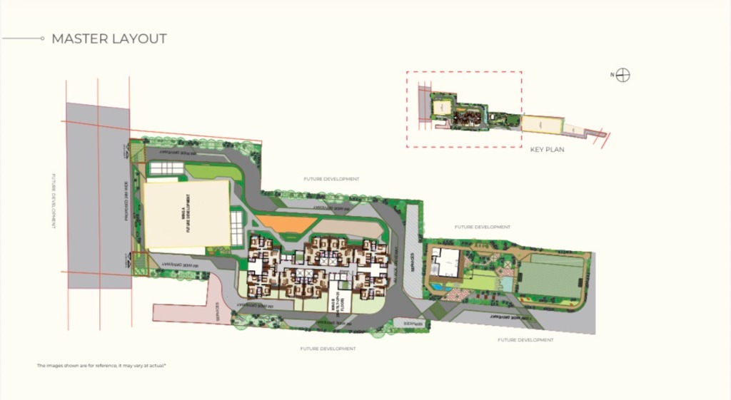 Krisala Aventis Tathawade Master Layout — Strategic Site Plan with 4 Iconic Towers
